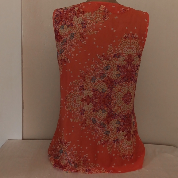 CAbi Blouse Beautiful In Orange & Violet - Picture 3 of 10